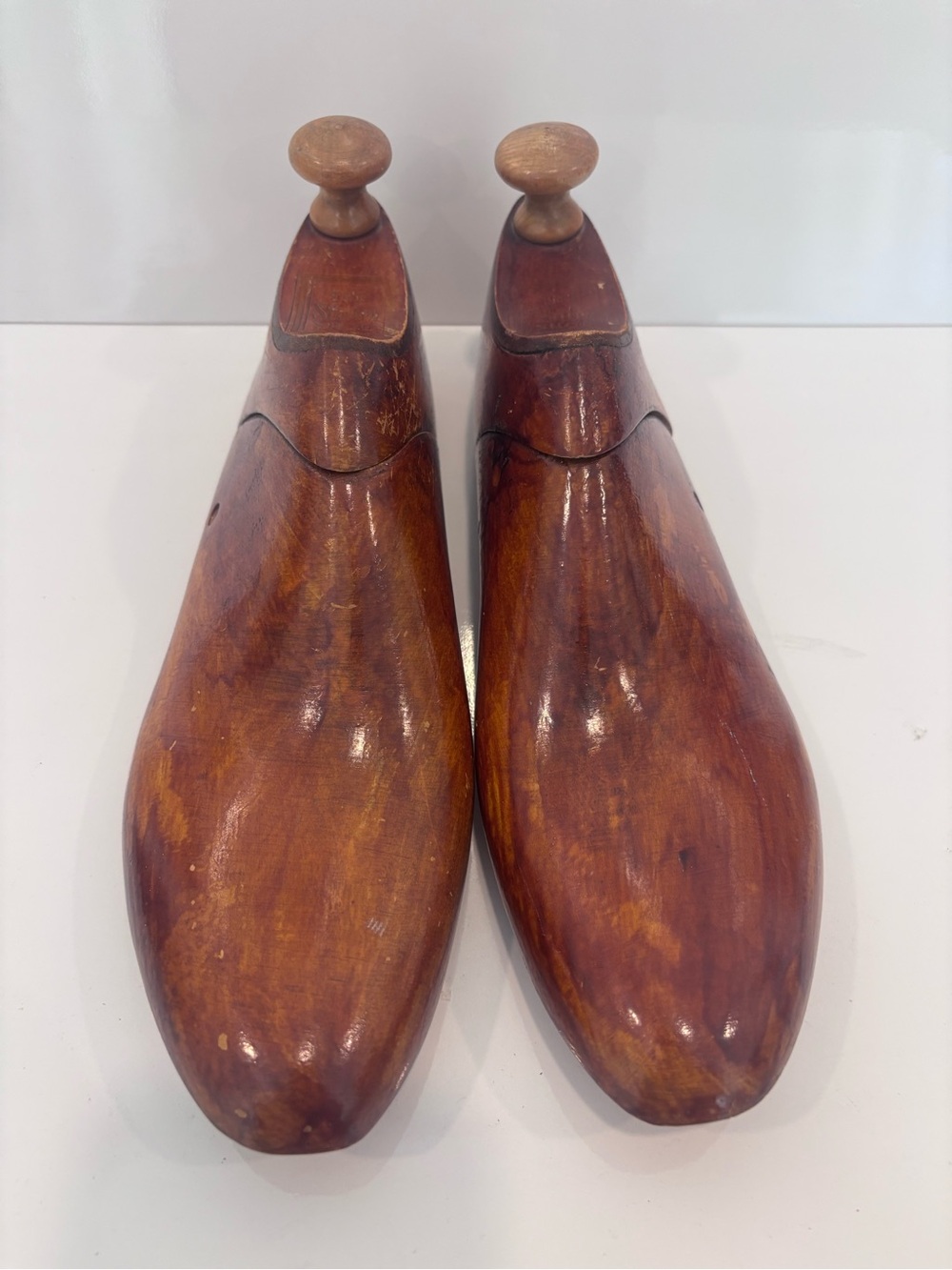 Antique The Slater Shoe Montreal wooden shoe tree forms- Canadian early 1900s